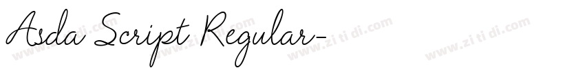 Asda Script Regular字体转换
